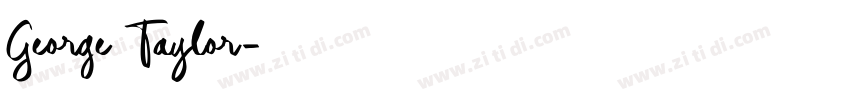 George Taylor字体转换